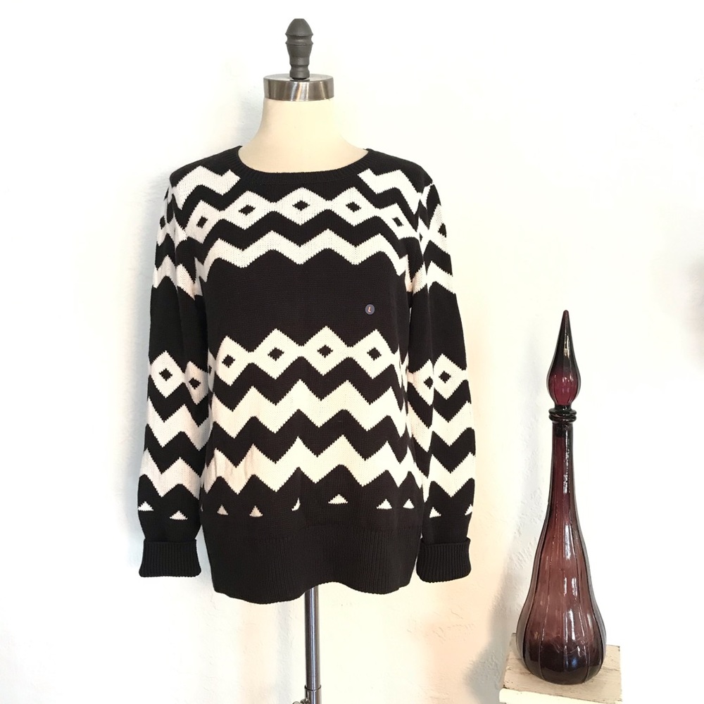 GH BASS & CO Pullover Chevron Sweater NEW D1034